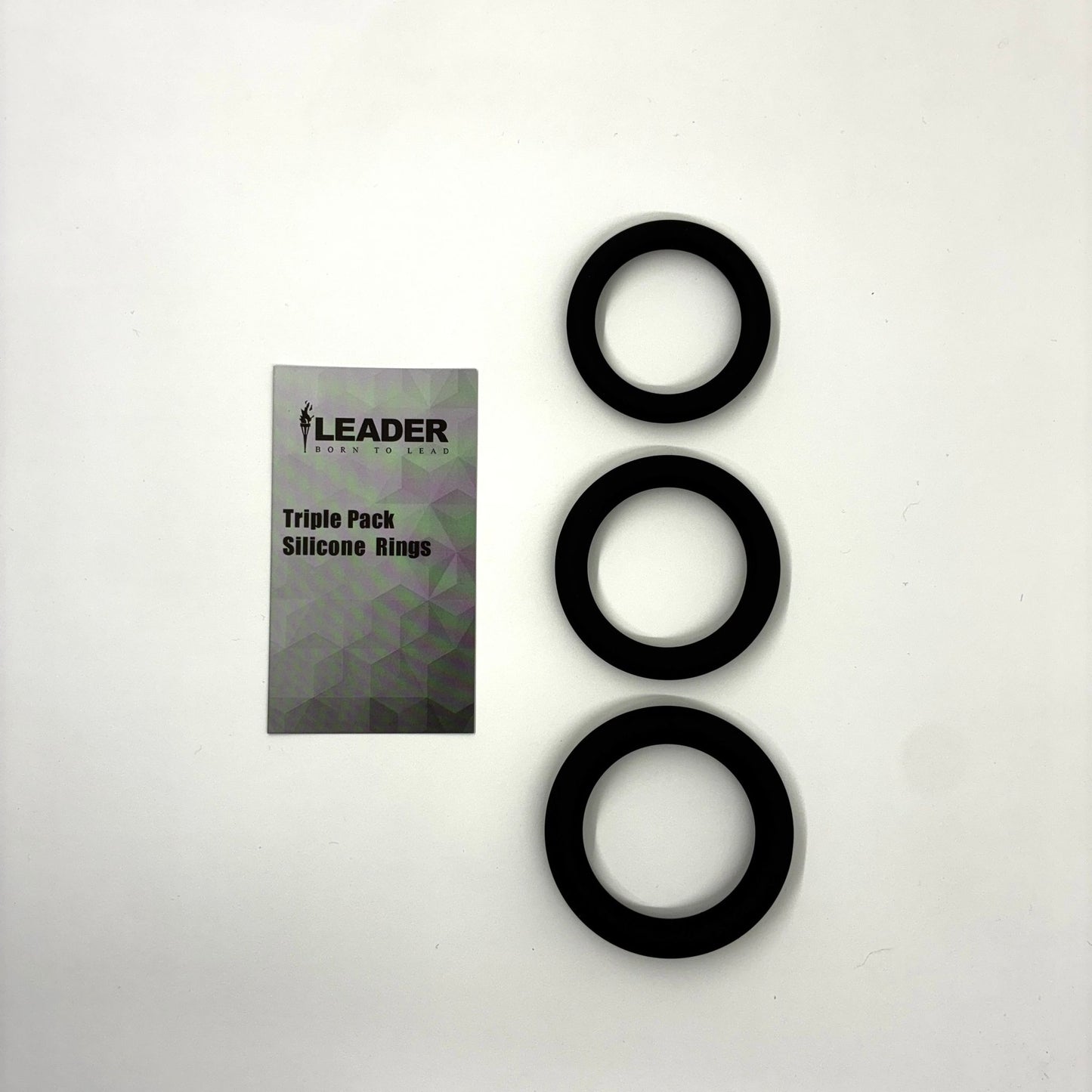 Silicone Rings Triple Pack Black