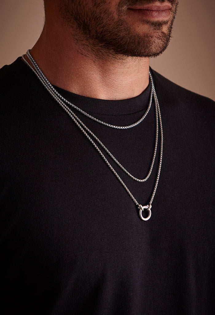 Ring Boxchain Necklace - Stainless Steel