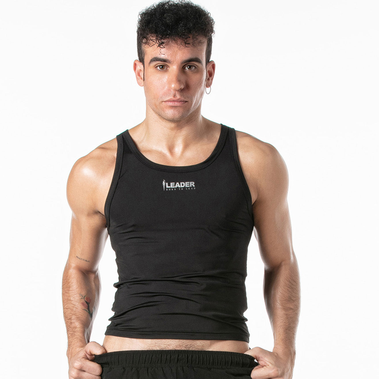 Sports Crop Tank Top Black