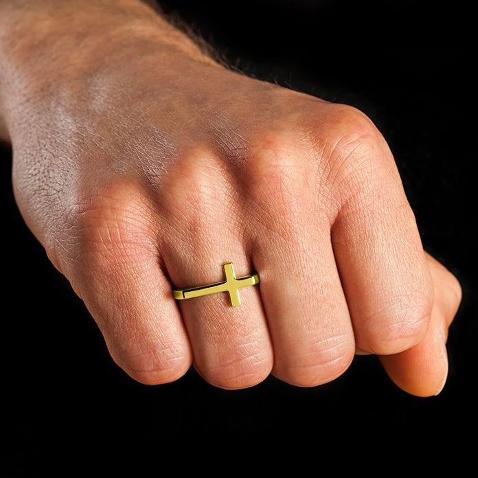 Cross Ring - Gold