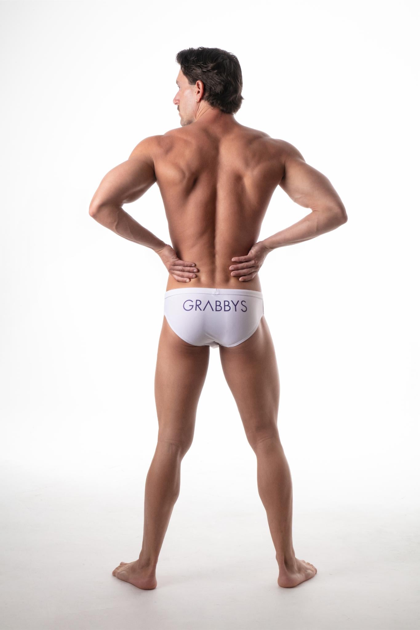 GRABBYS Swim Briefs White