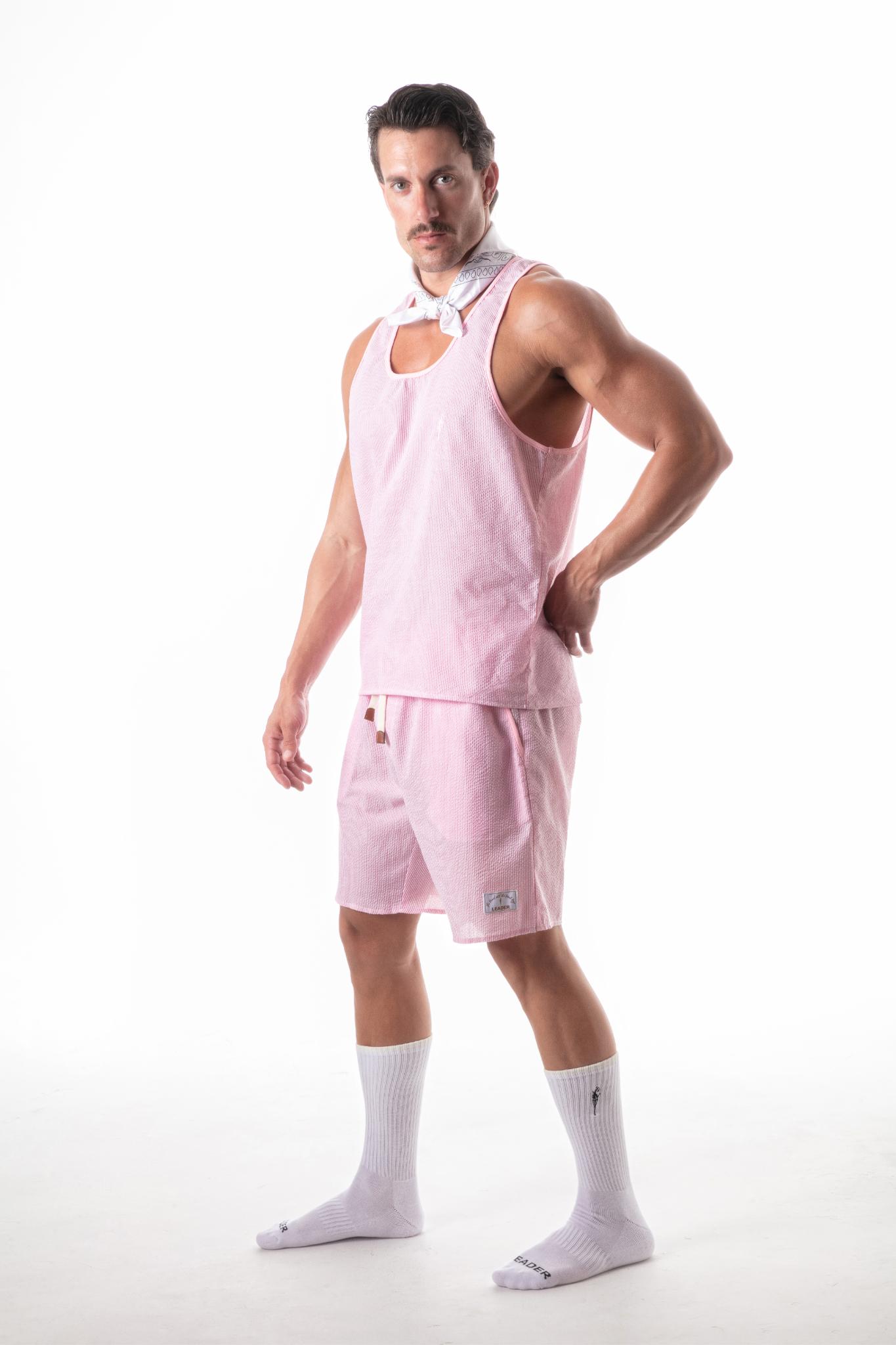 Jet Set Stripe Tank Top Pink