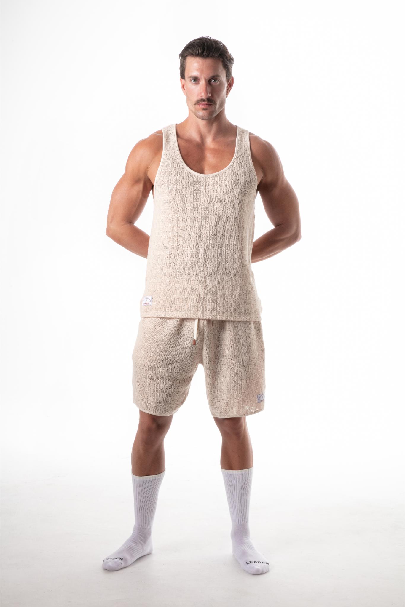 Resort Knit Tank Top Cream