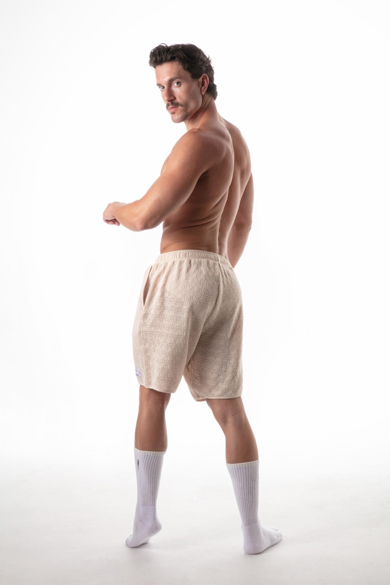 Resort Knit Shorts Cream