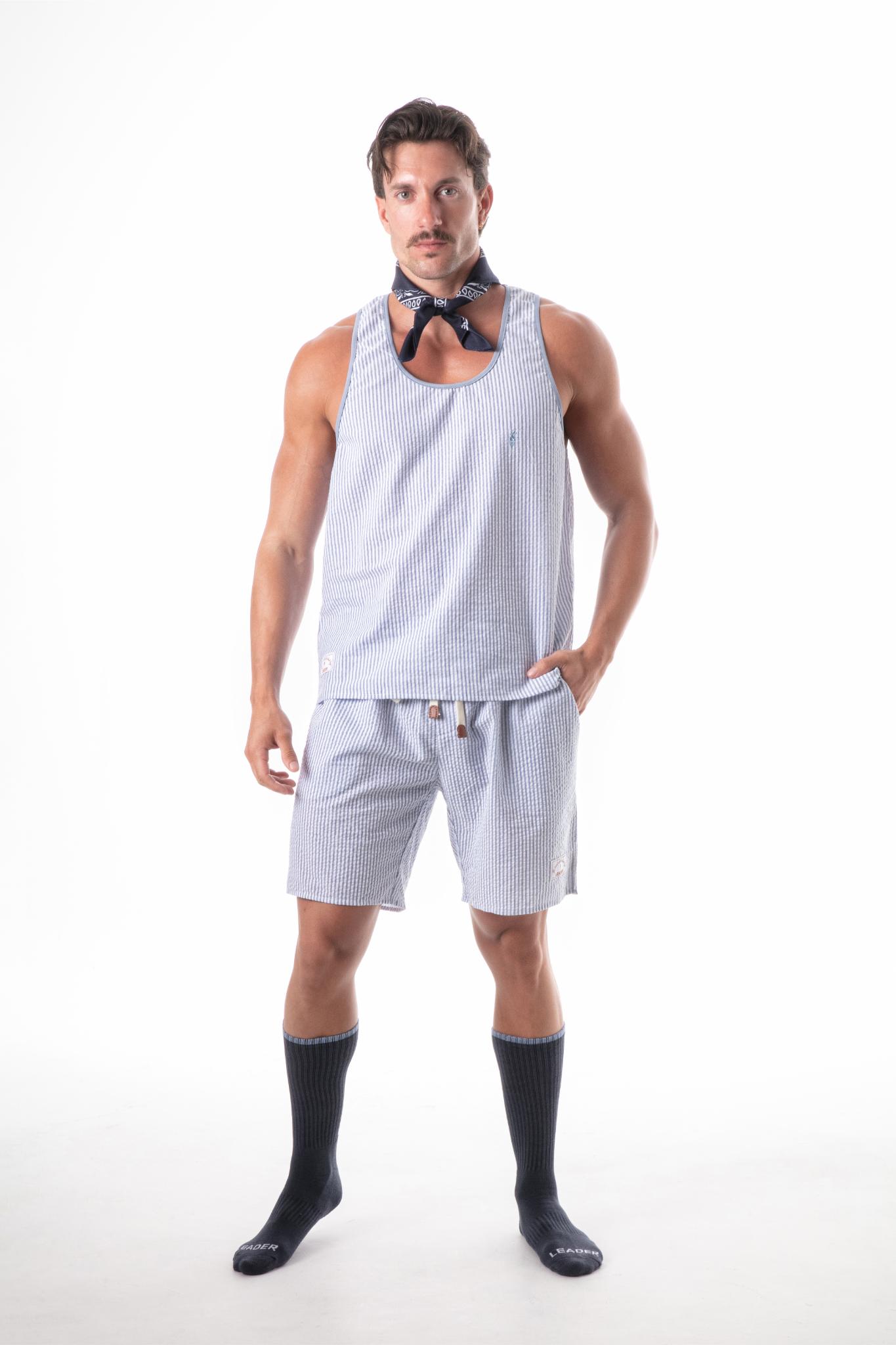 Leisure Stripe Tank Top Blue