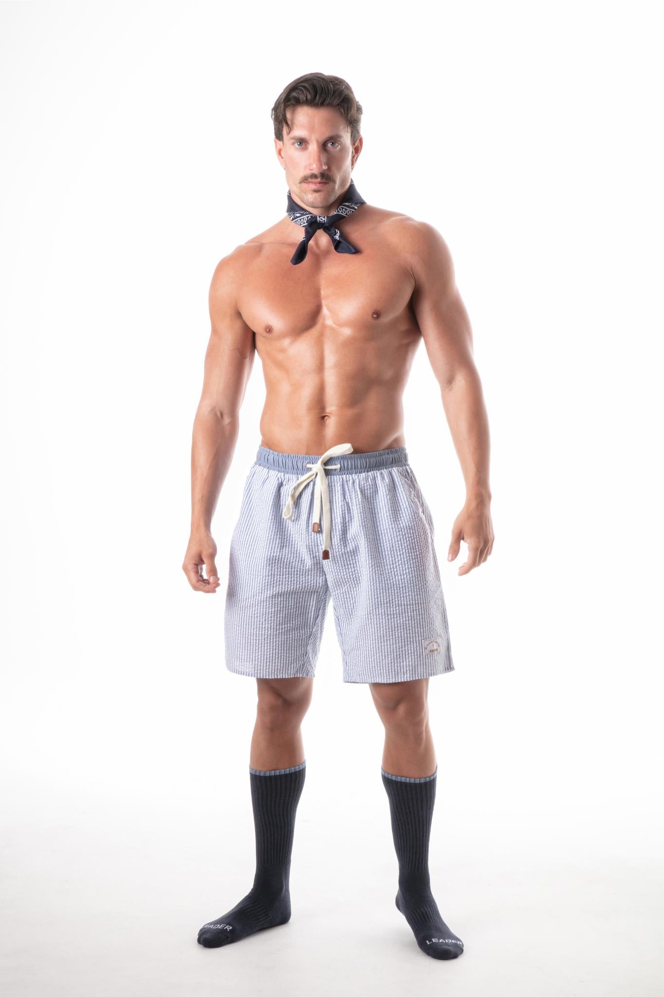 Leisure Stripe Shorts Blue