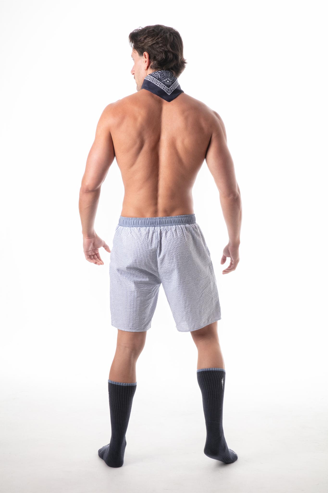 Leisure Stripe Shorts Blue