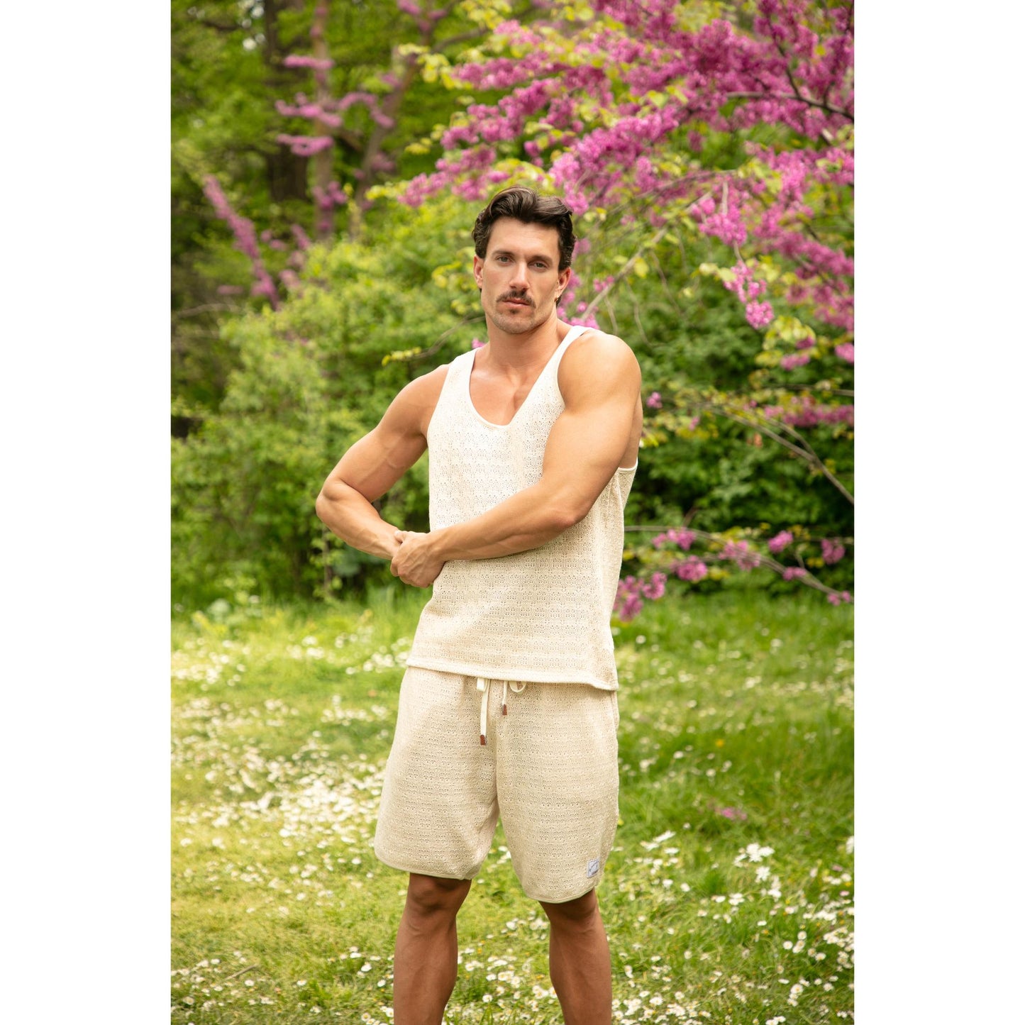 Resort Knit Tank Top Cream