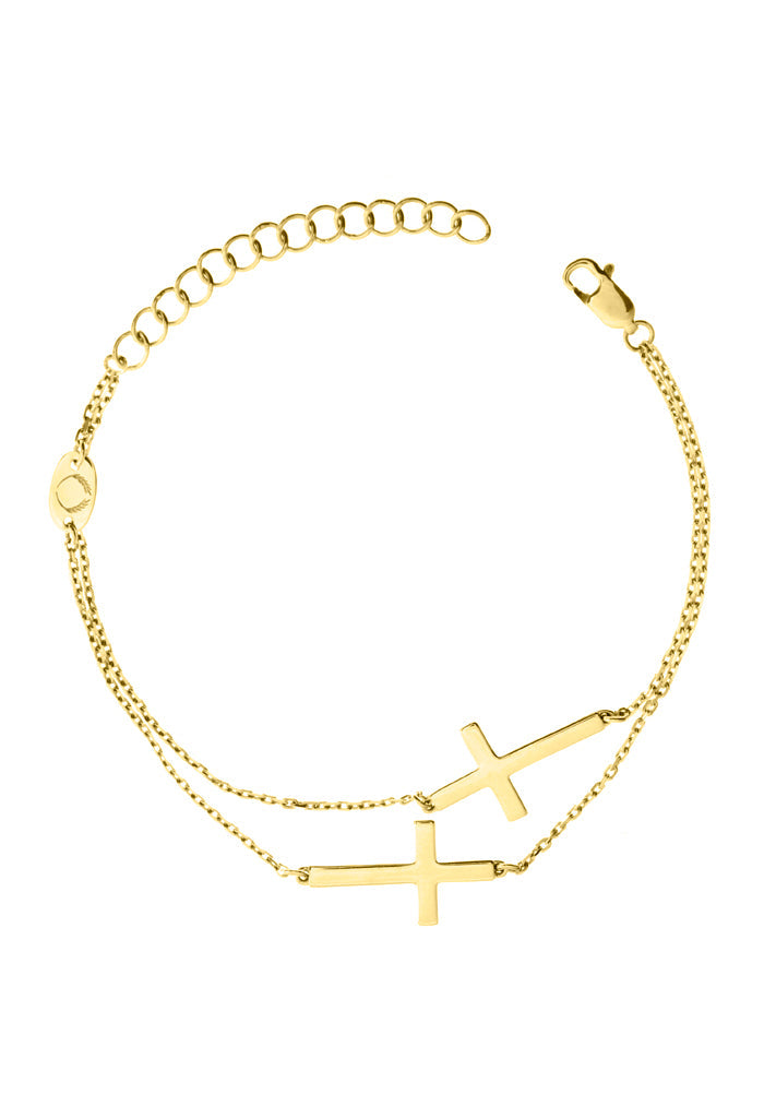 Cross Bracelet - Gold