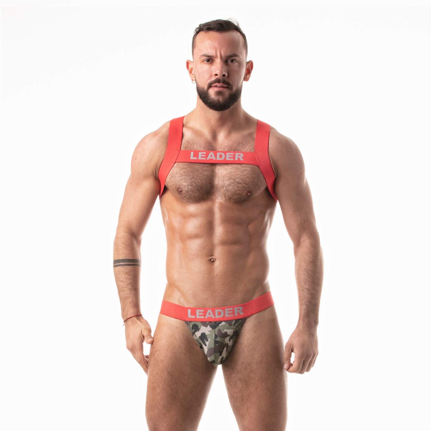 Classic Fetish Harness Red