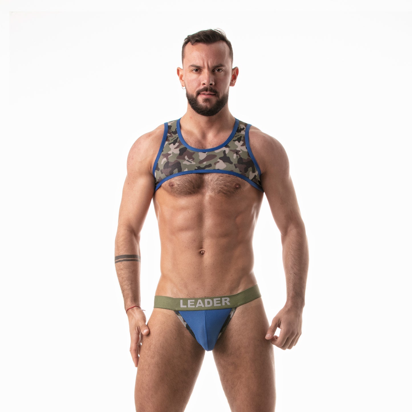 Camo Print Warrior Harness Blue