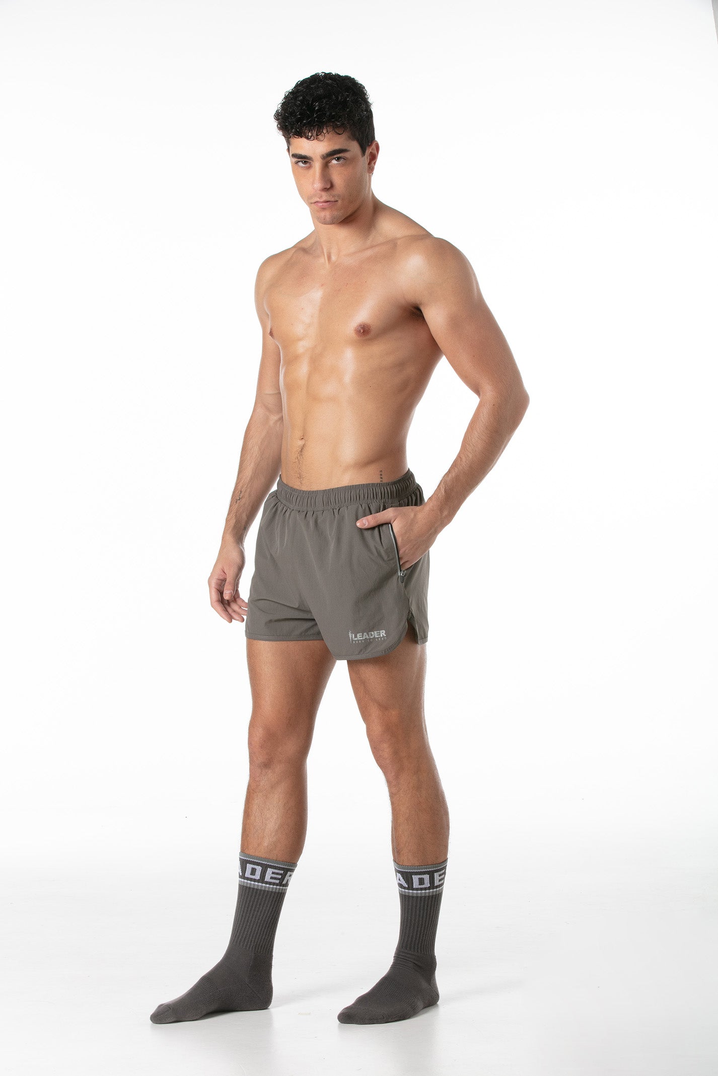 Sports Gym Shorts Taupe