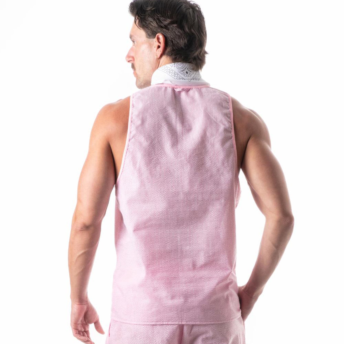 Jet Set Stripe Tank Top Pink