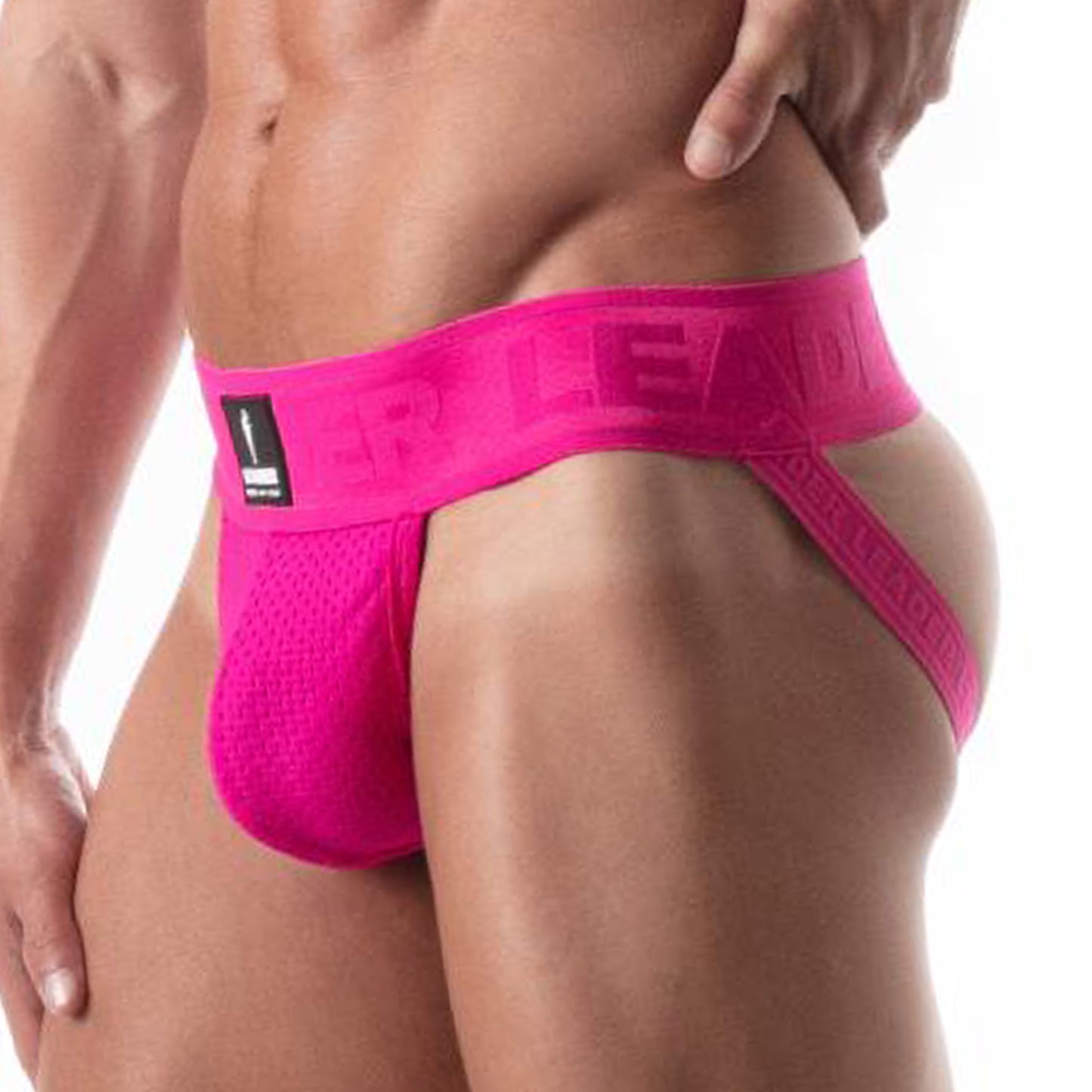 Sports Mesh Jockstrap Fluorescent Pink