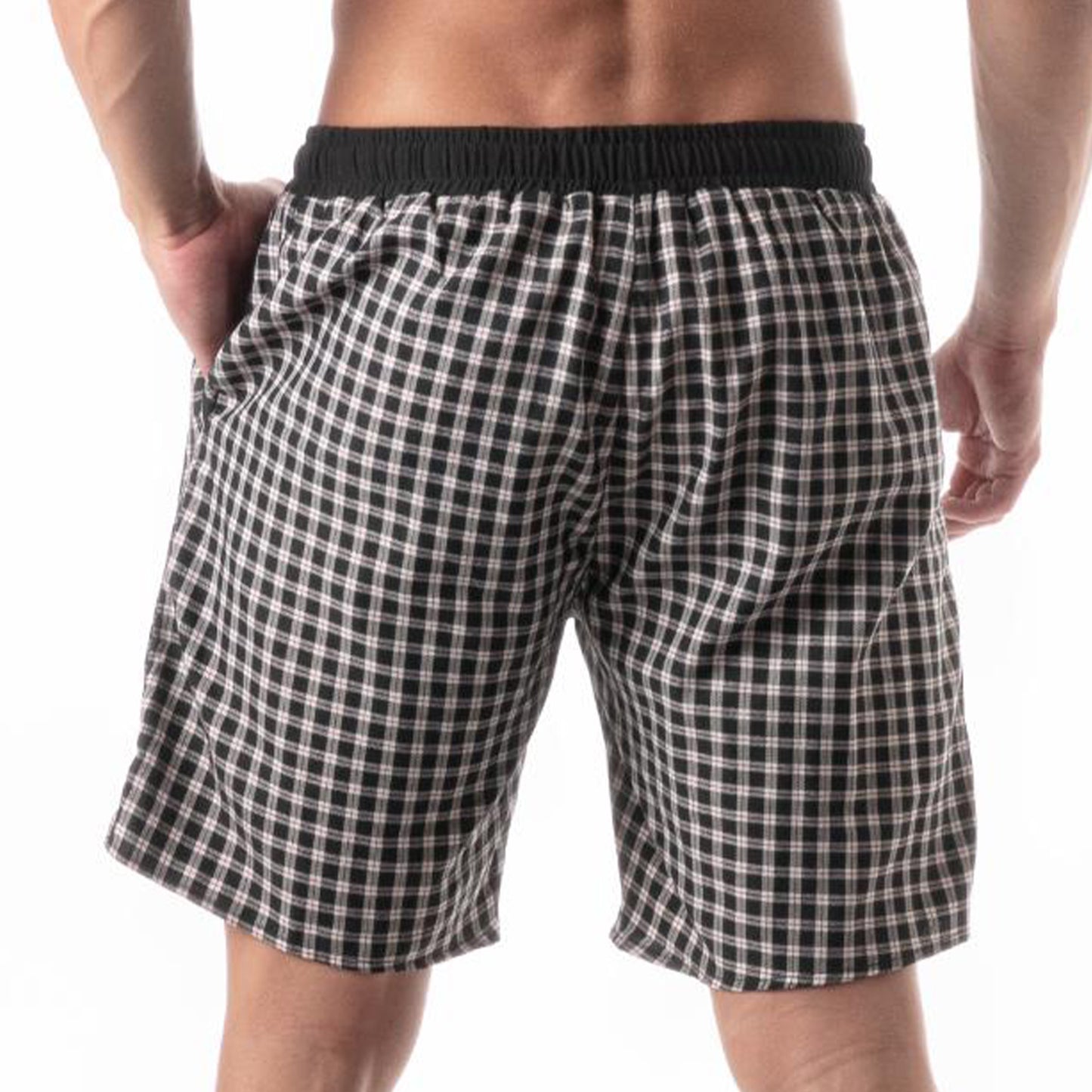 Globetrotter Check Shorts Black