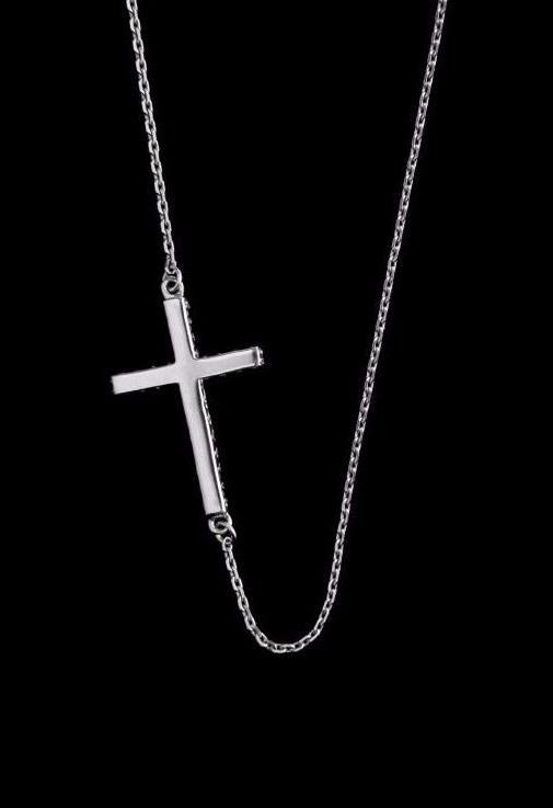 Design Black Stone Cross Double Pendant Guardian Scapular Silver Necklace 925 Sterling Jewelry Present From Barcelona Protecting Talisman Escapulario Gay For Man Unisex 2