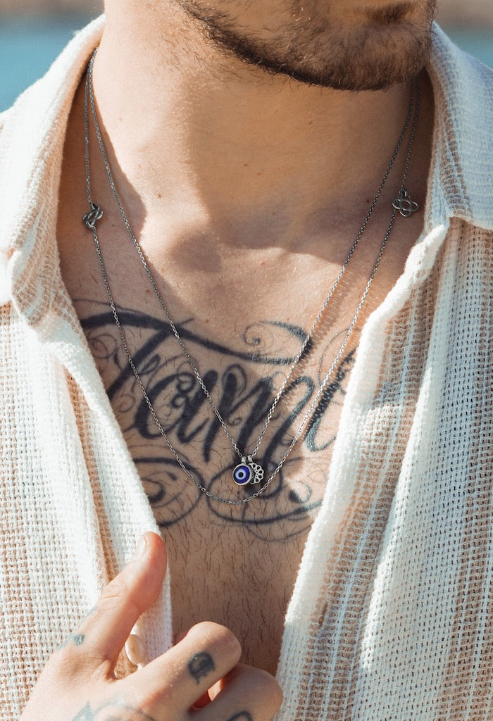 Barcelona Flower Necklace - Silver