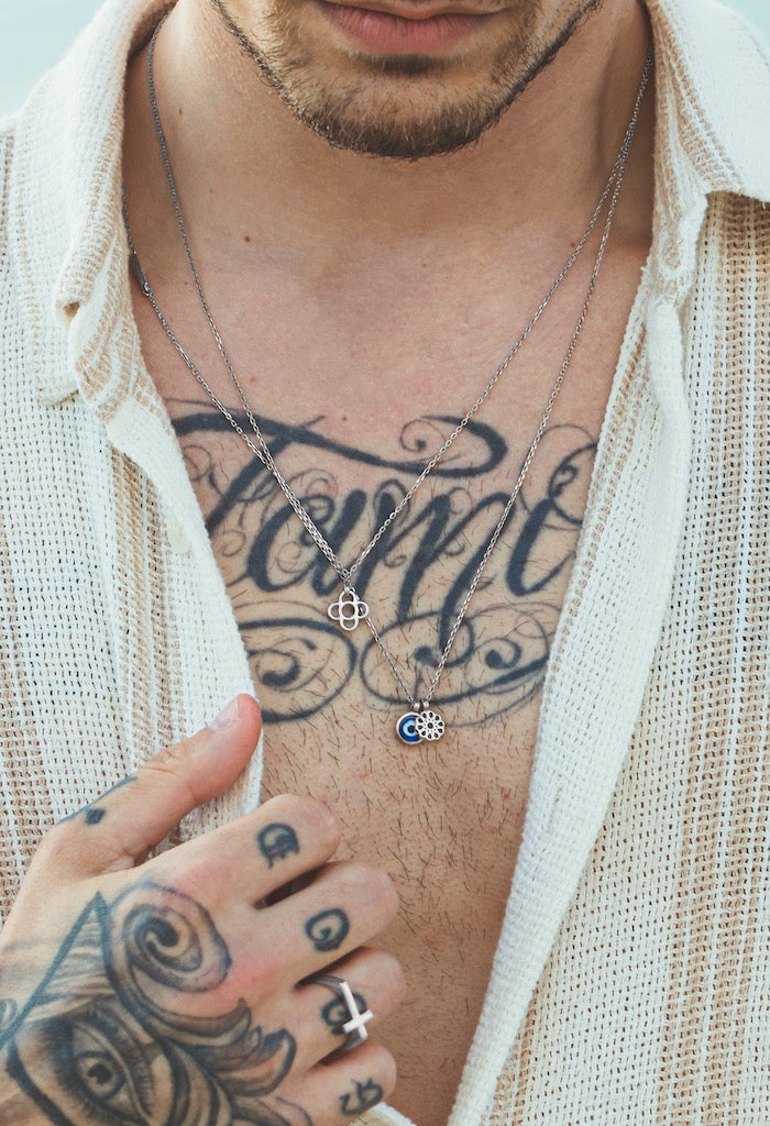 Barcelona Flower Necklace - Silver