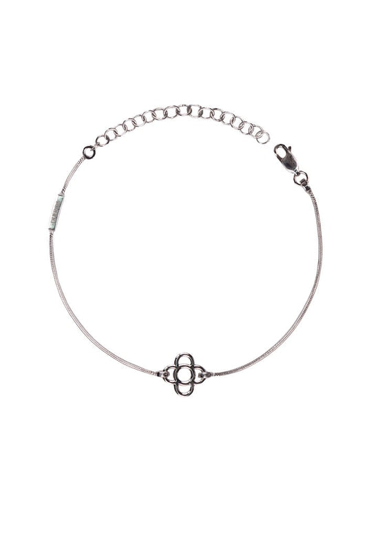 Barcelona Flower Bracelet - Silver