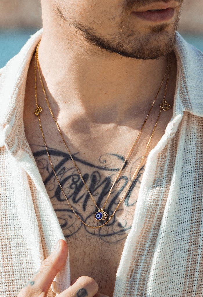 Barcelona Flower Necklace - Gold