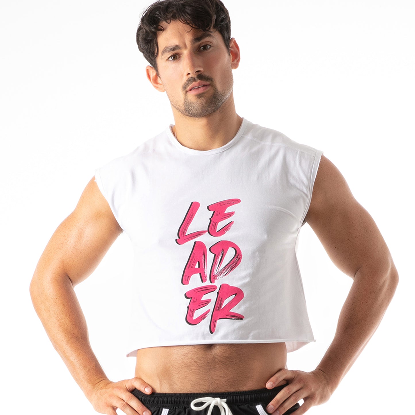 Hero LDR Crop T Shirt White Pink