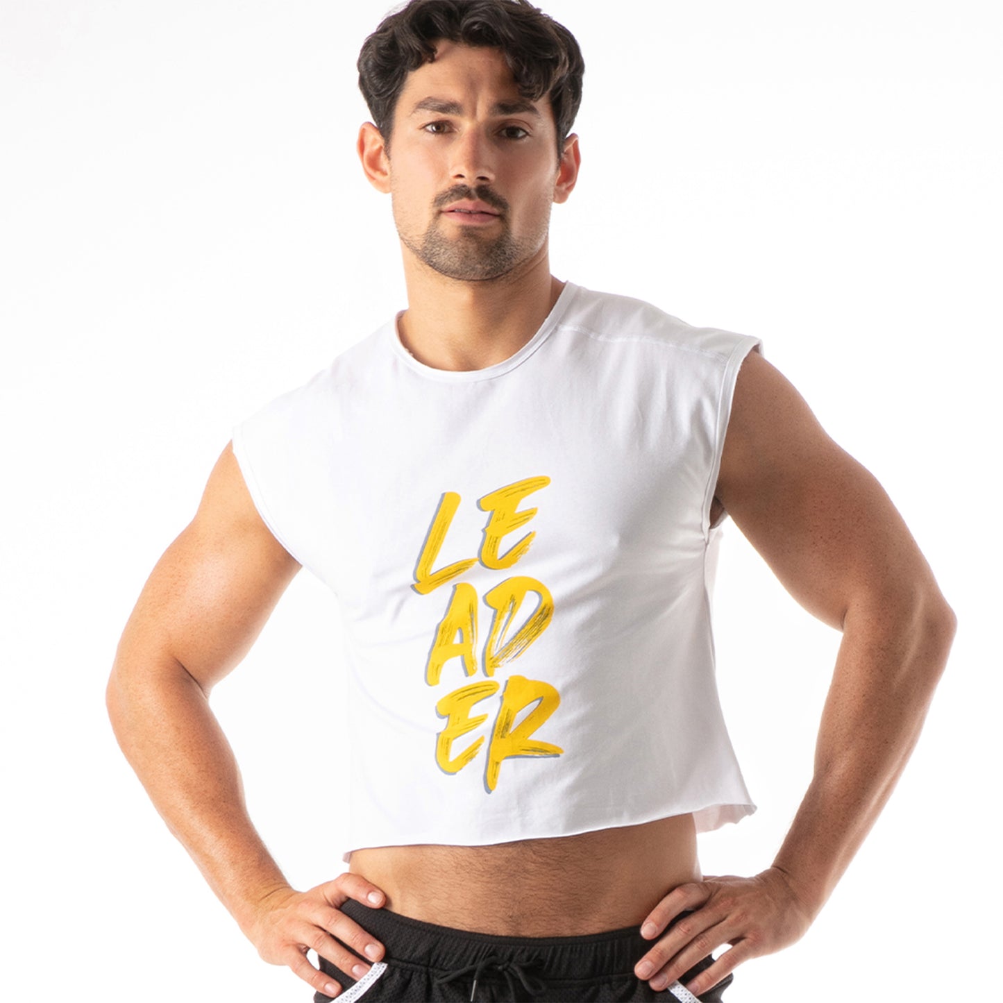 Hero LDR Crop T Shirt White Yellow