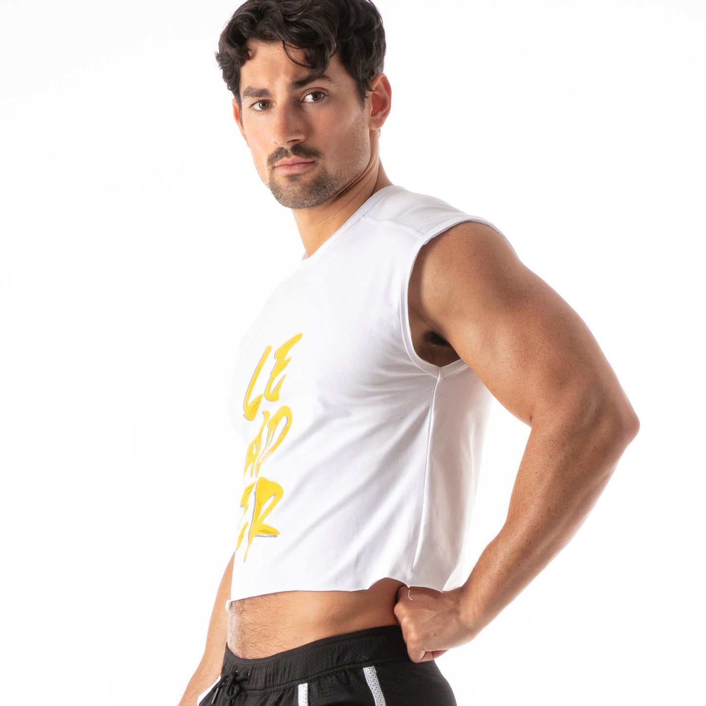 Hero LDR Crop T Shirt White Yellow