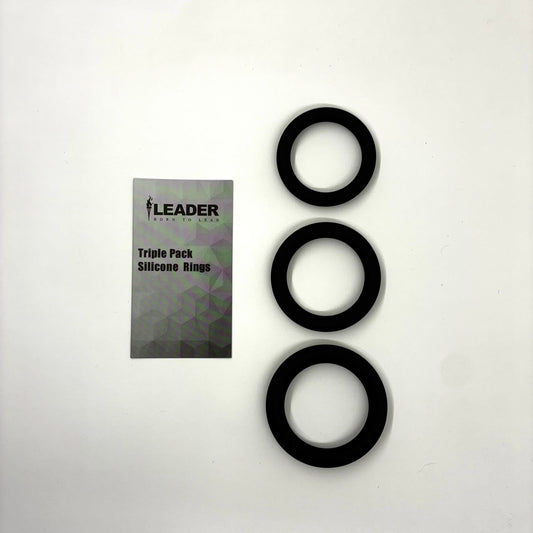 Silicone Rings Triple Pack Black