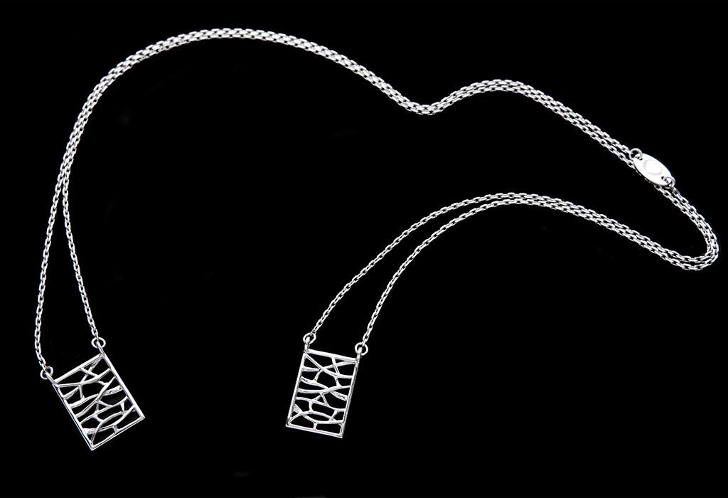 Design Nature Balance Double Pendant Guardian Scapular Silver Necklace 925 Sterling Jewelry Present From Barcelona Protecting Talisman Escapulario Gay For Man Unisex 2