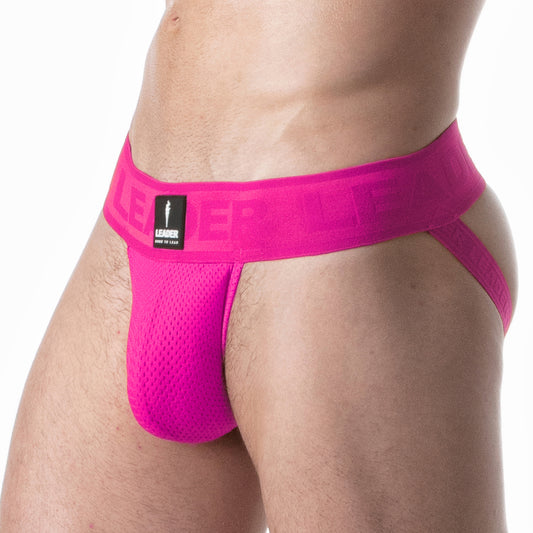 Sports Mesh Jockstrap Fluorescent Pink