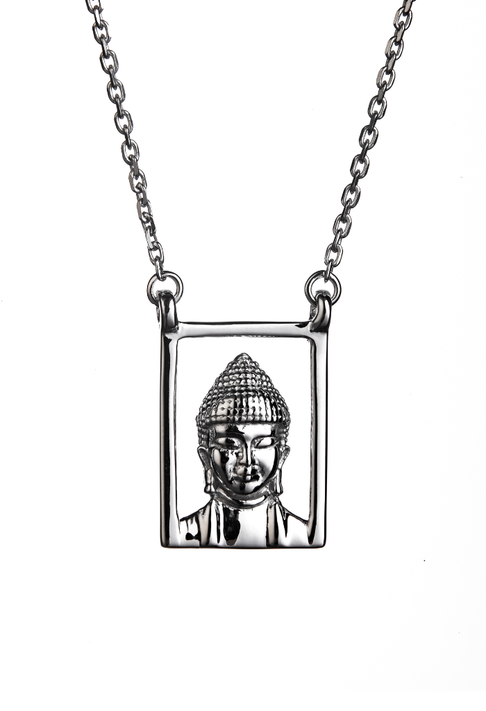 Buddha / Om Scapular - Silver