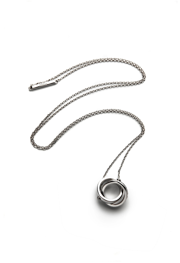 Double Ring Necklace - Silver
