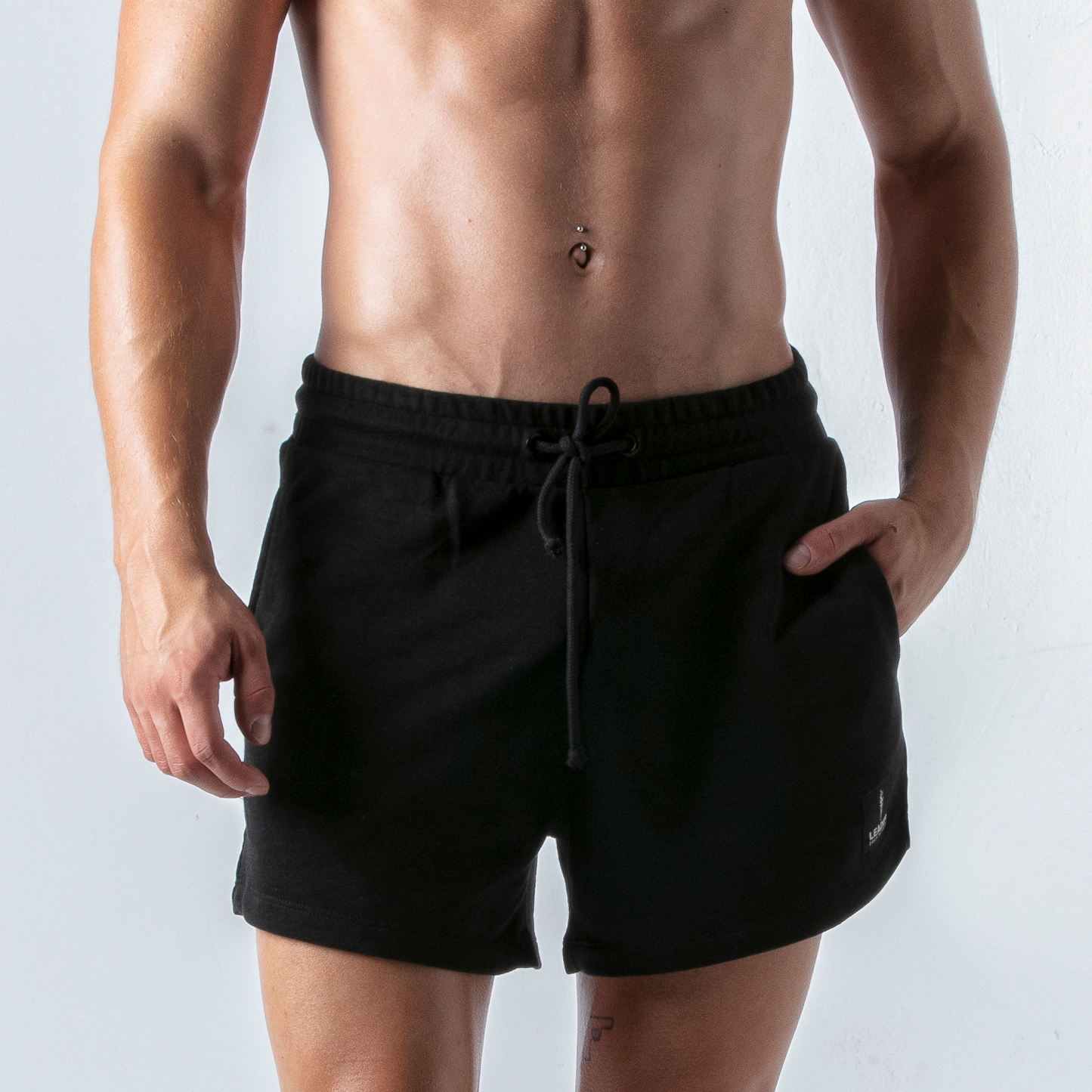 Knitted Jogger Gym Shorts Black